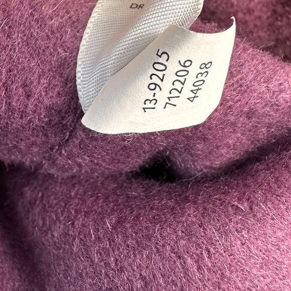 J.Jill Womens Wool Jacket Small Purple Round Neck Angoral Rabbit Blend Button Up - Picture 9 of 10